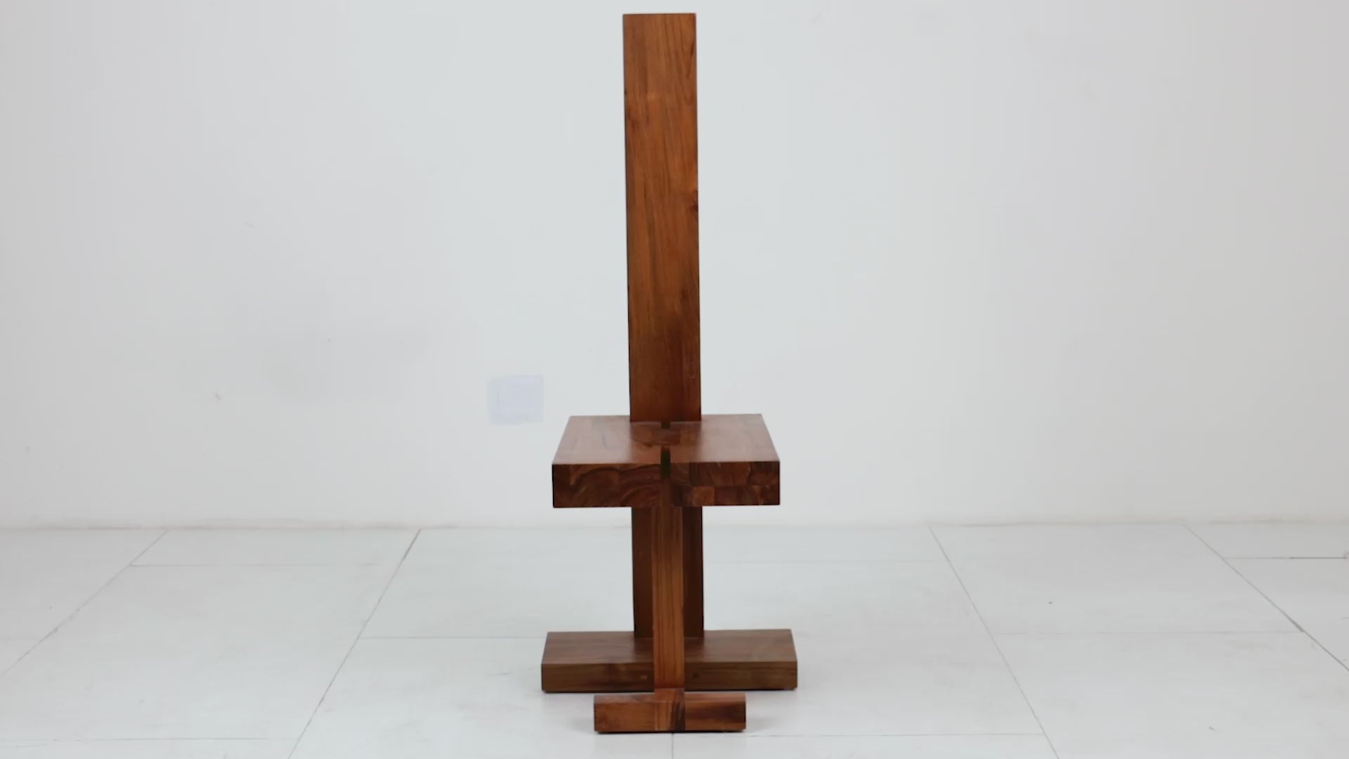 Brutalist Damla Primitive Teak Side Chair