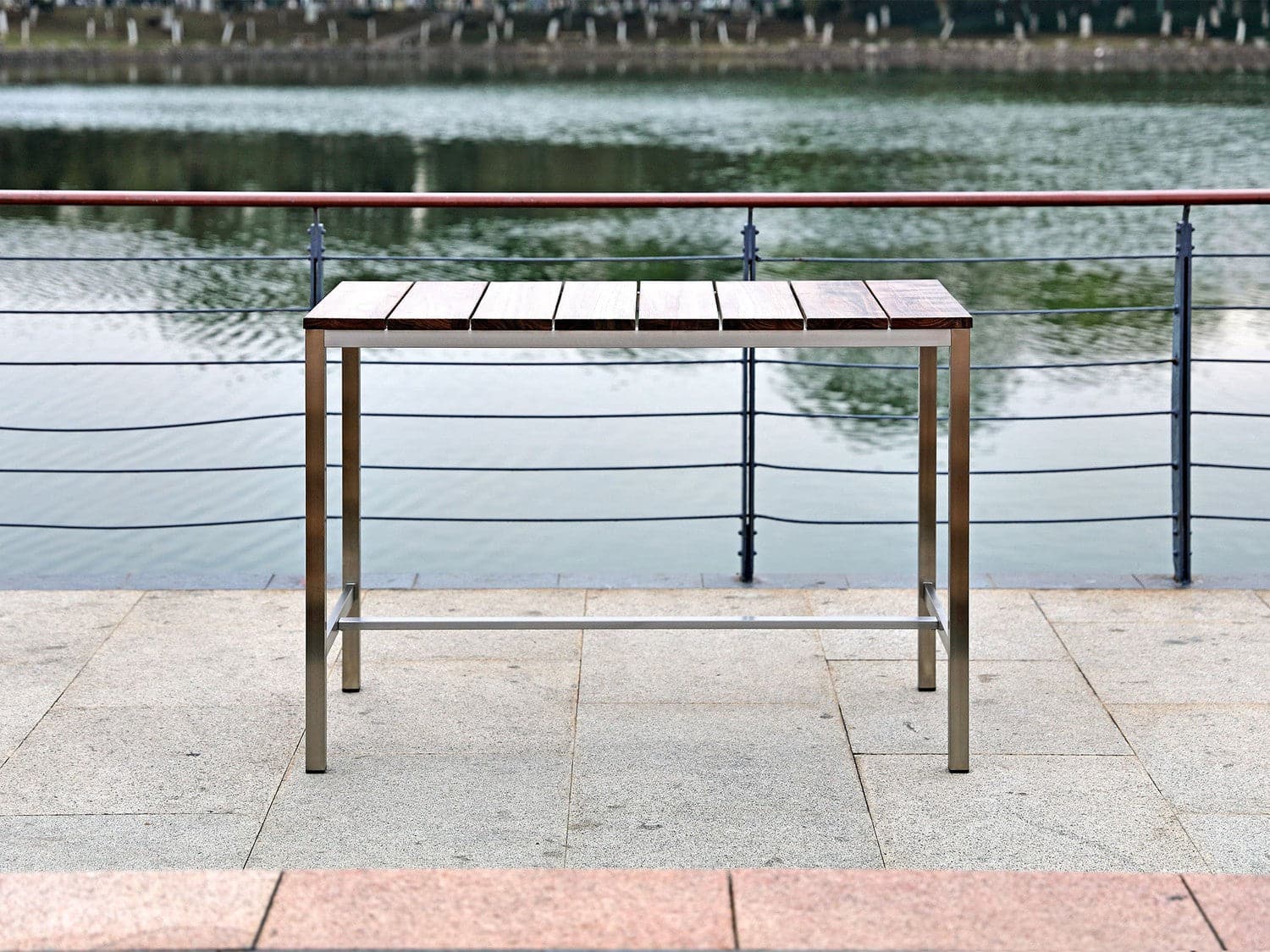 Stone Outdoor Bar Table-Whiteline Modern Living-WHITELINE-BR1597-Outdoor Coffee Tables-3-France and Son