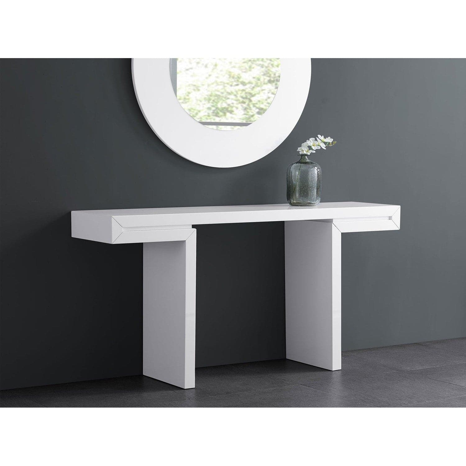 Delaney Console-Whiteline Modern Living-WHITELINE-CO1408-WHT-Console TablesWhite-3-France and Son