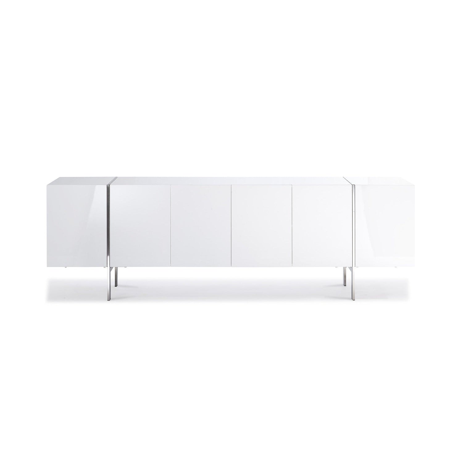 Struttura Large Buffet-Whiteline Modern Living-WHITELINE-SB1249L-WHT-Sideboards & Credenzas95"-White-1-France and Son