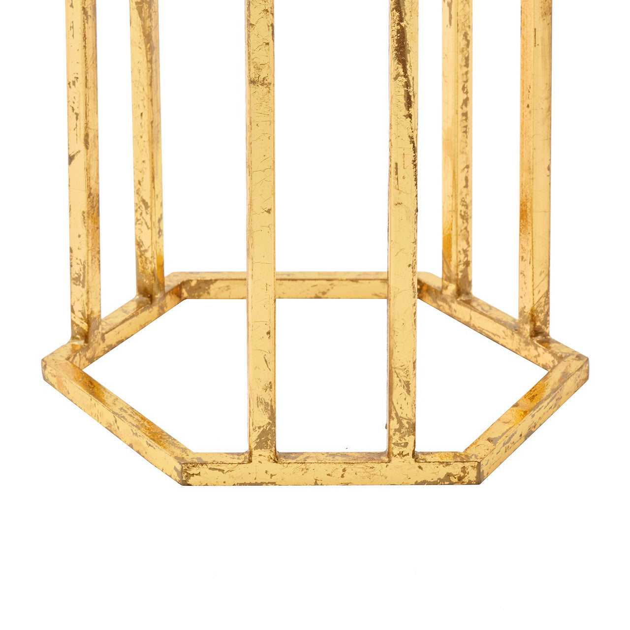 Prism Round Side Table, Gold Leaf