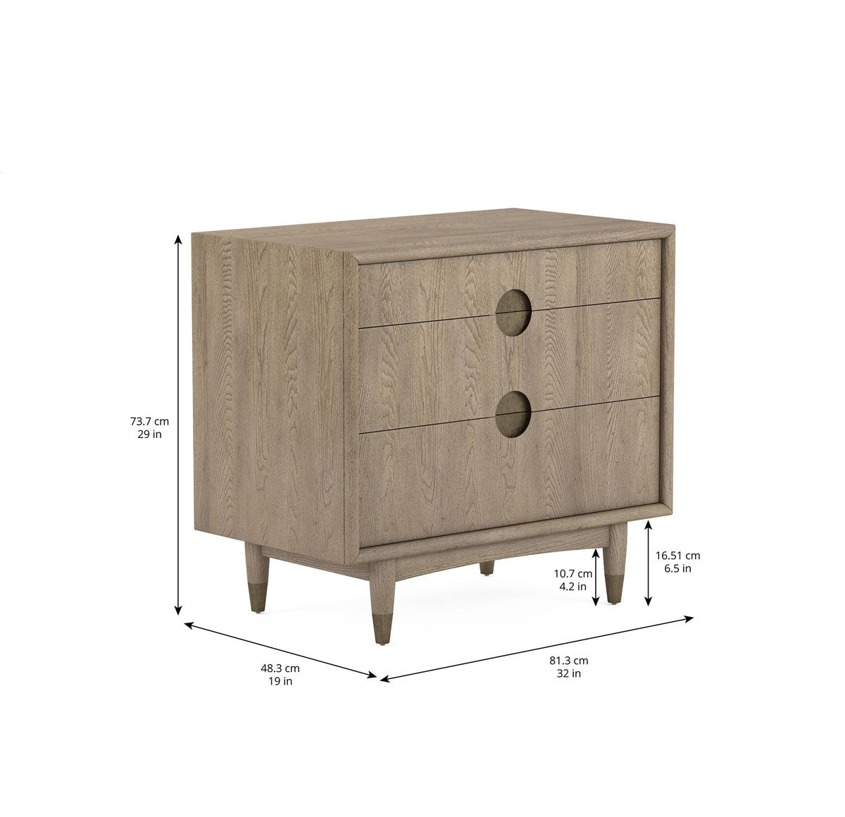 Finn Bedside Chest - Brown