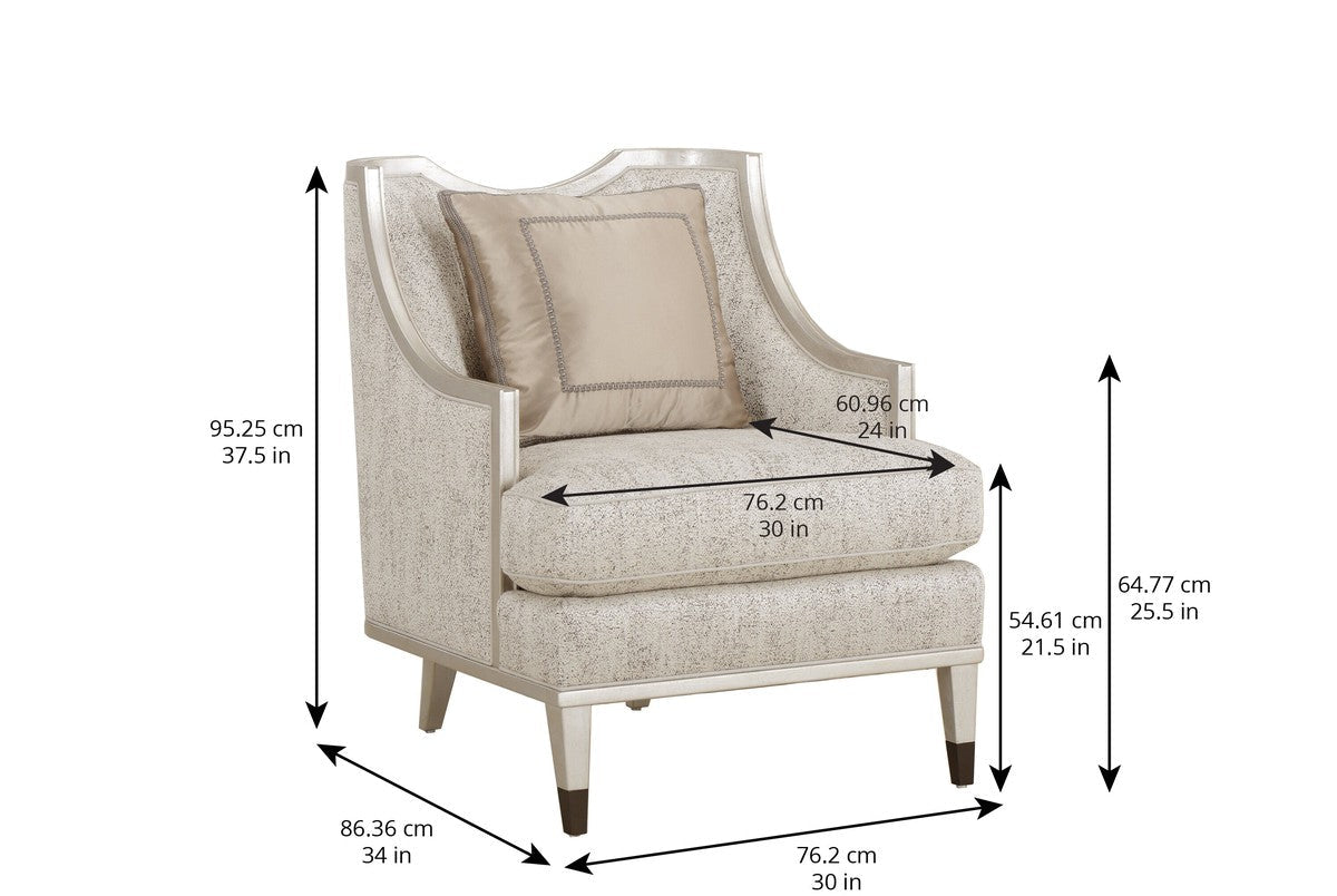 Harper Bezel Matching Chair - Grey, Silver