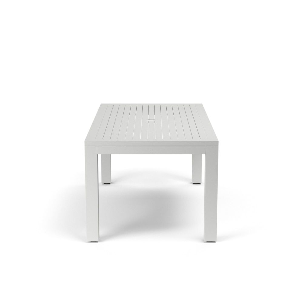 Additional view of Naples Rectangular 36 x 64 Dining Table in white and off-white.