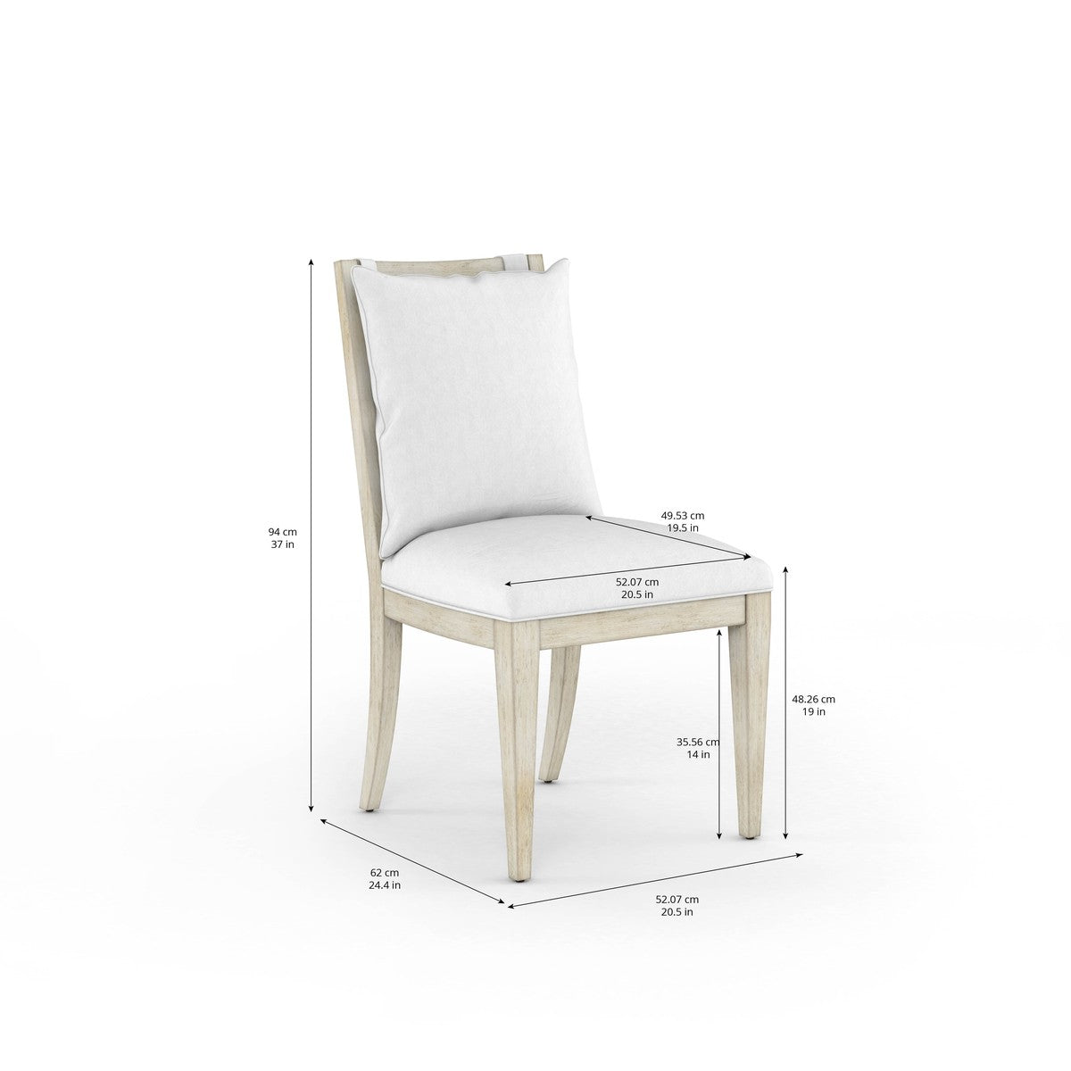 Cotiere Side Chair (Purchase in qty of 2 required, priced individually) - Beige, White