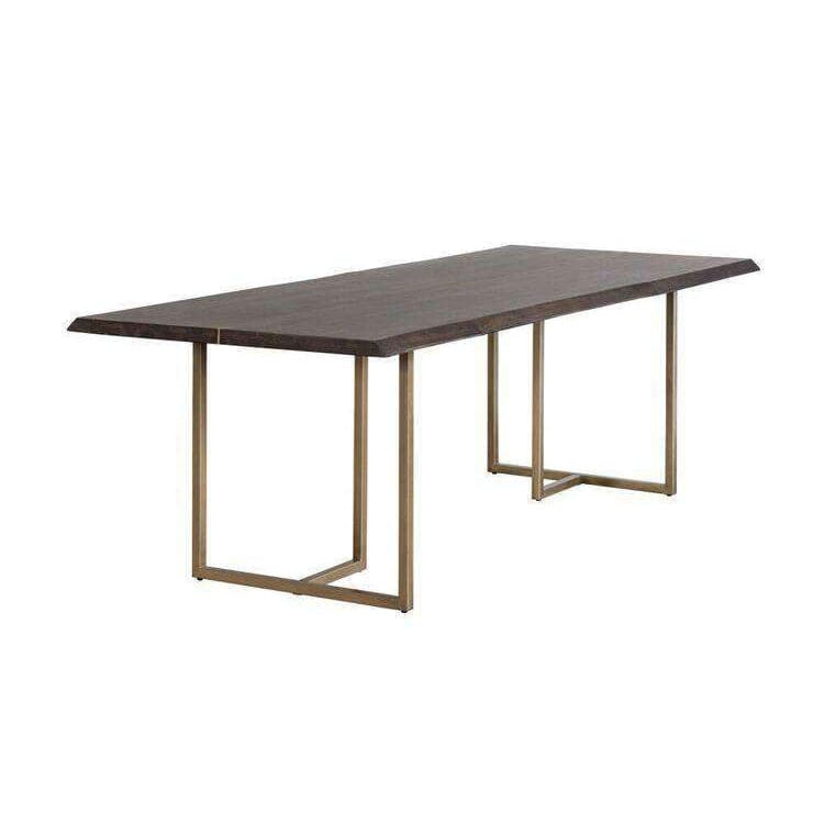 Donnelly Dining Table-Sunpan-SUNPAN-103315-Dining TablesAntique Brass-Dark Mango-1-France and Son