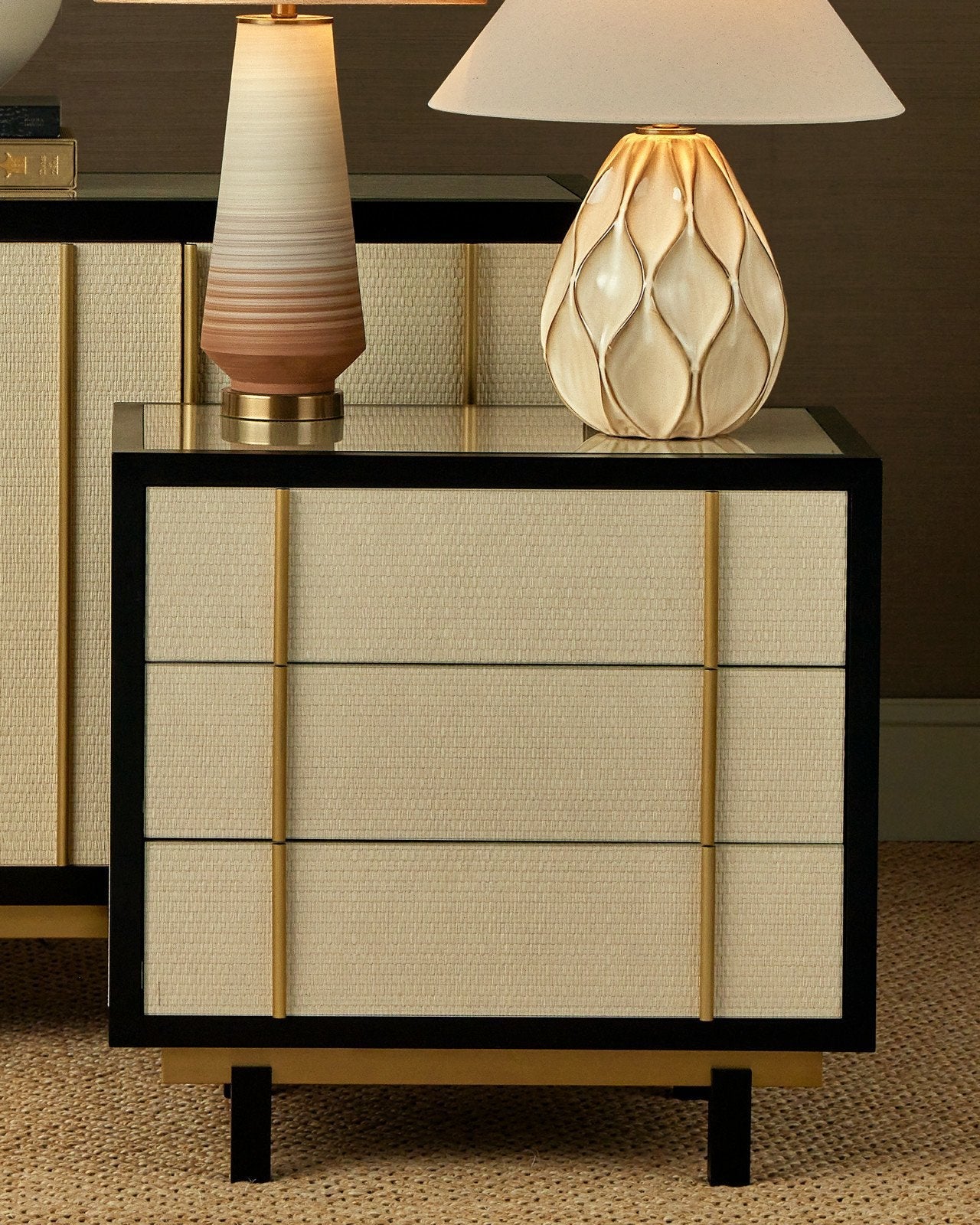 Deanna Raffia Nightstand