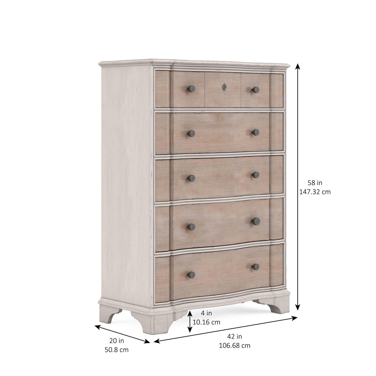 Alcove Drawer Chest - Brown, White