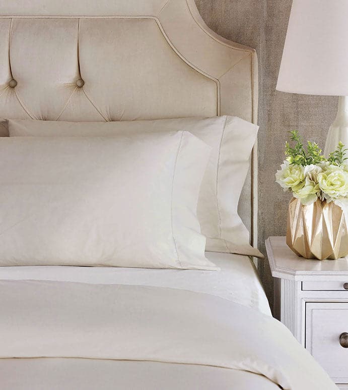 Gianna Hemstitch Pillowcase-Eastern Accents-EASTACC-KNS-14-IV-BeddingIvory-2-France and Son