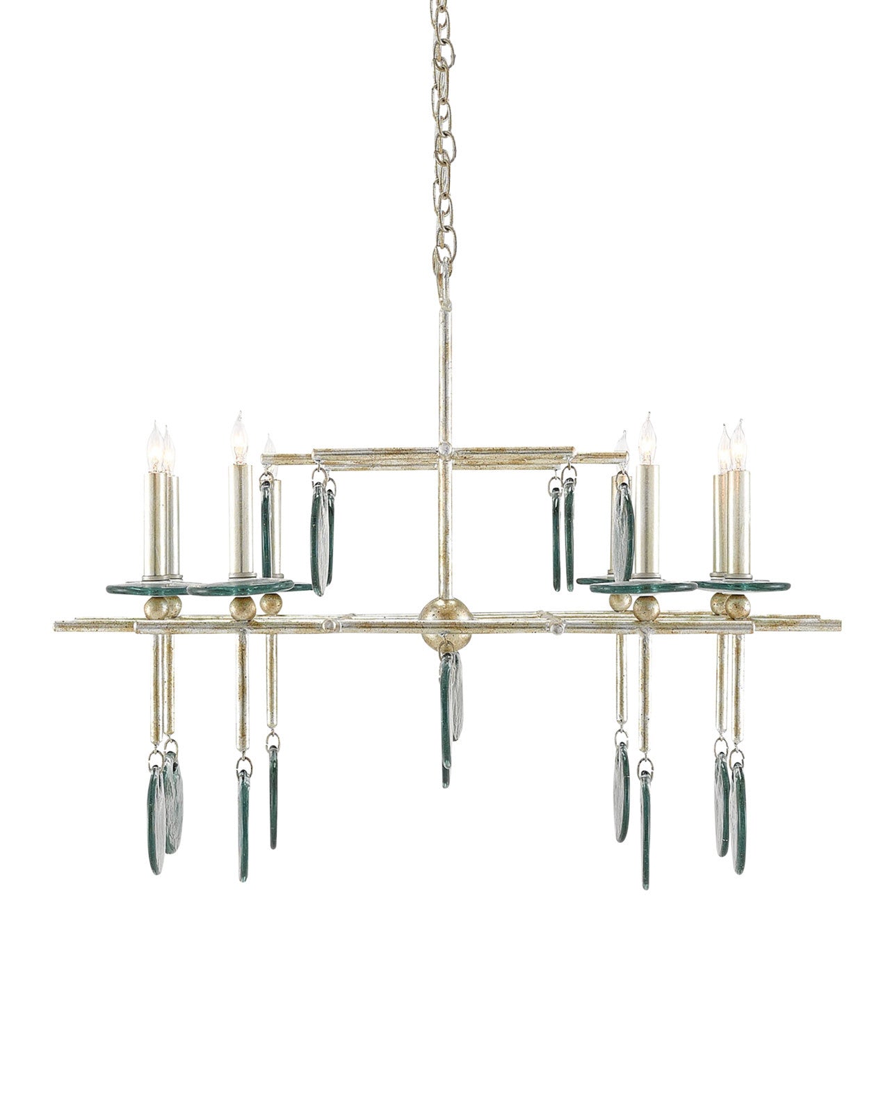 Sethos Silver Rectangular Chandelier