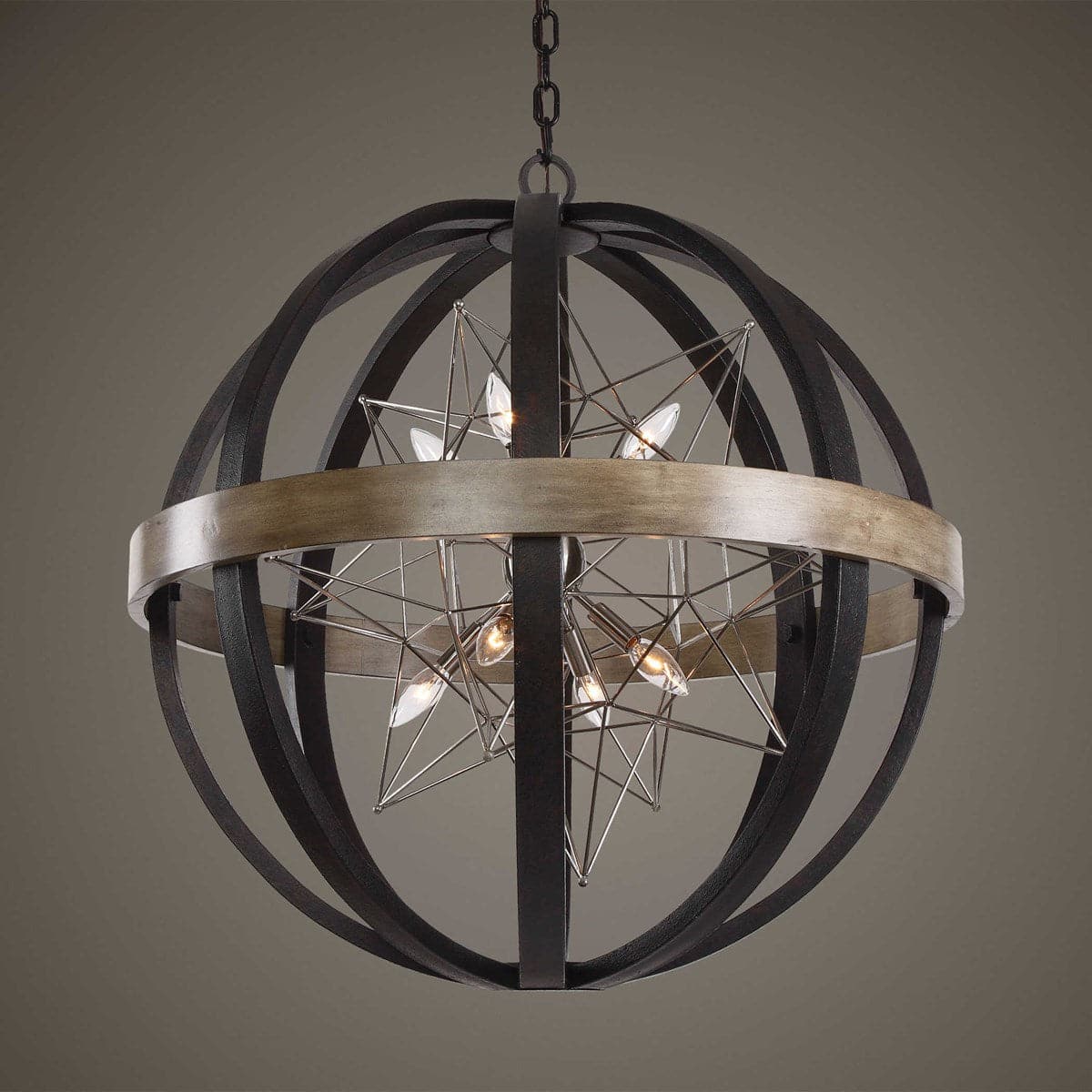 Detroit 8 Lt Chandelier - Large