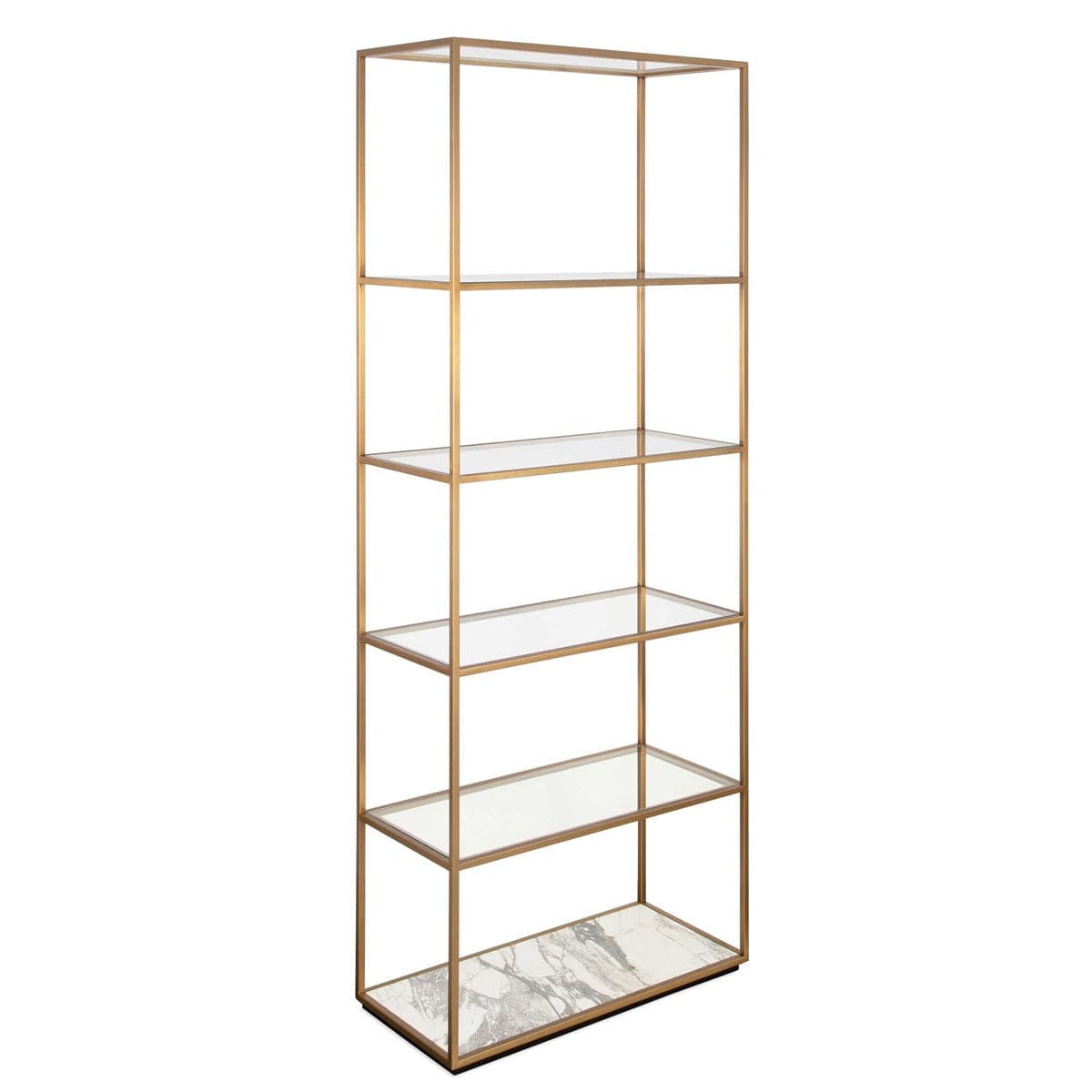 Imelda Plane Etagere - Marble/Brass