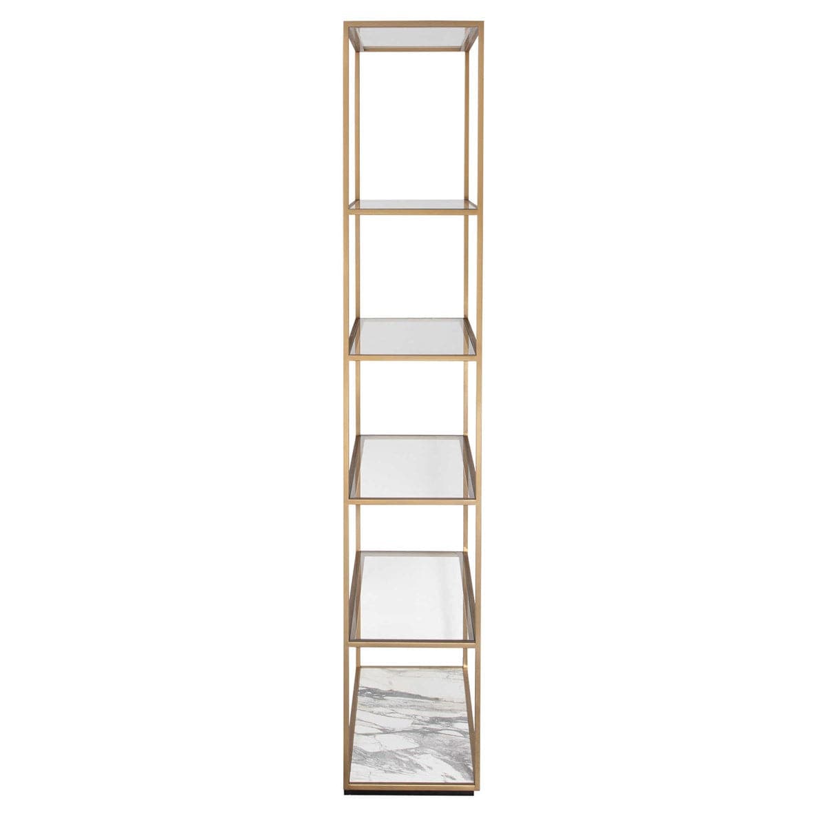 Imelda Plane Etagere - Marble/Brass