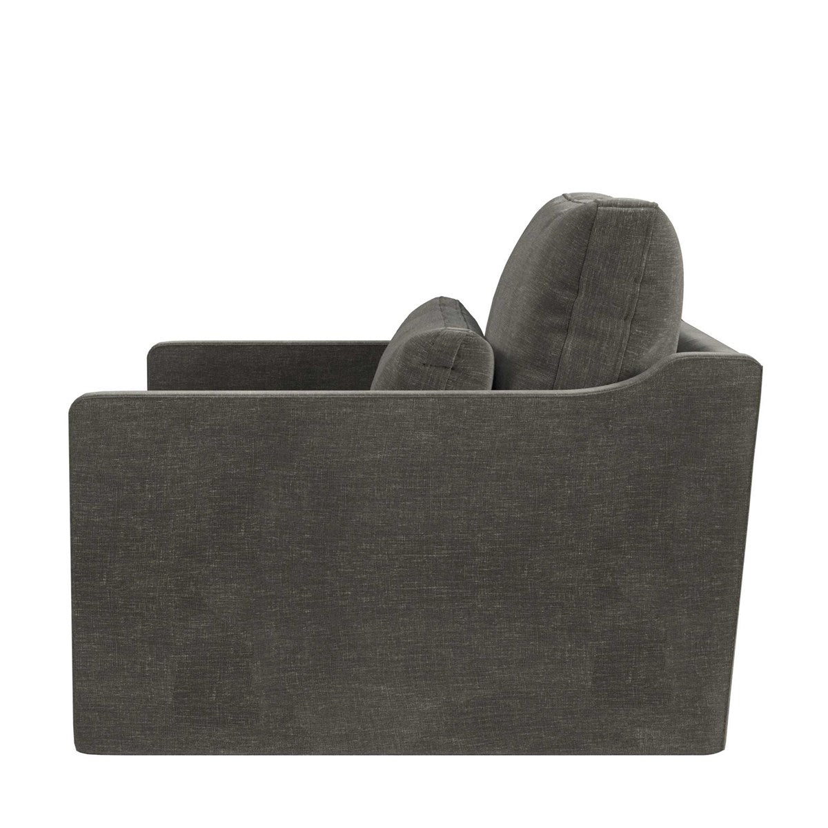 Dorotea Tufted Swivel Chair-and-a-Half - Lux Graphite