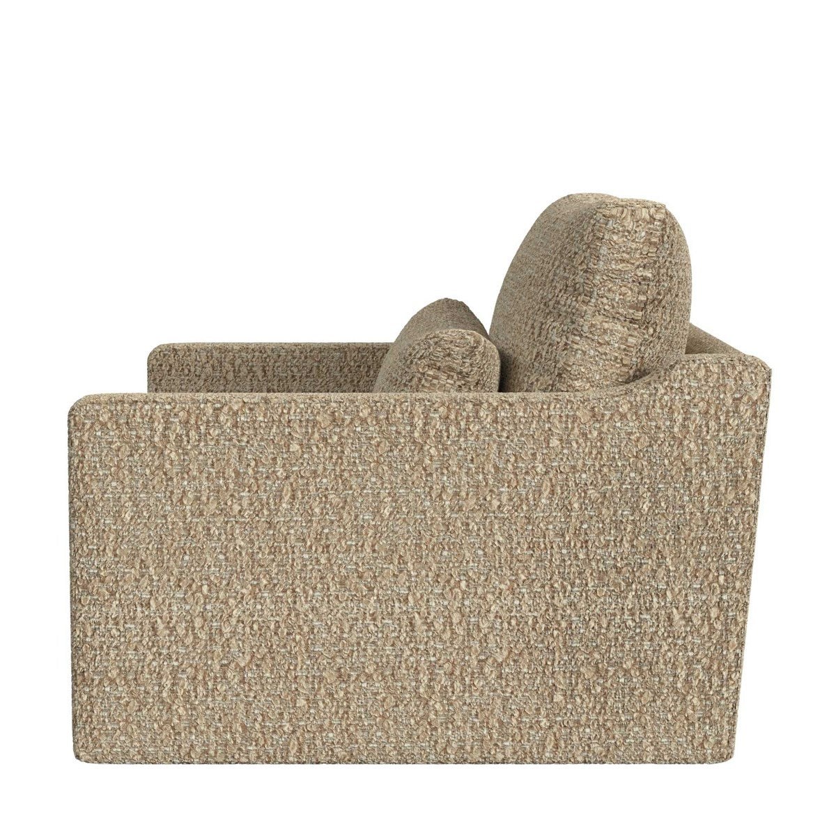 Dorotea Tufted Swivel Chair-and-a-Half - Knubby Brown Rice