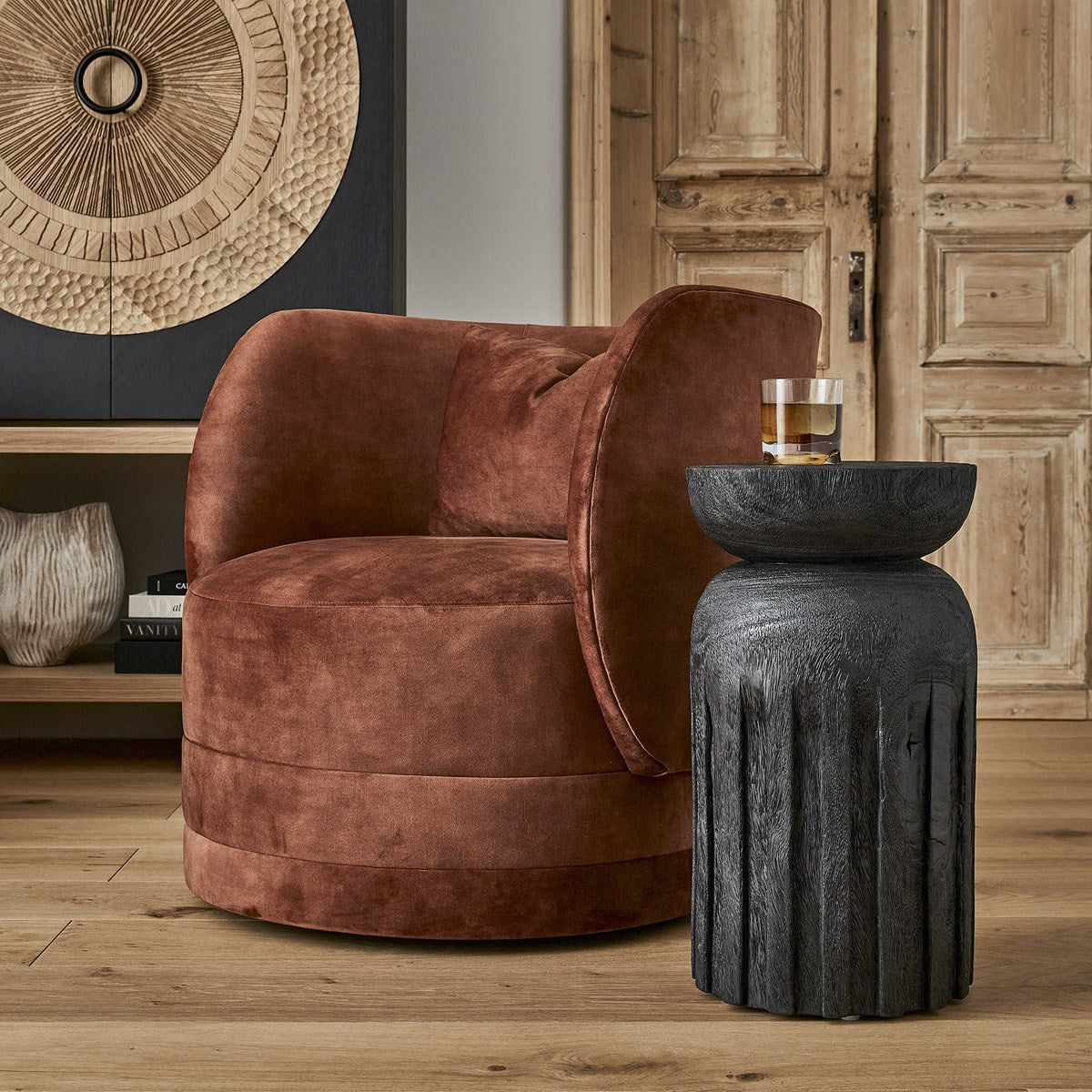 Haven Swivel Chair - Deep Copper