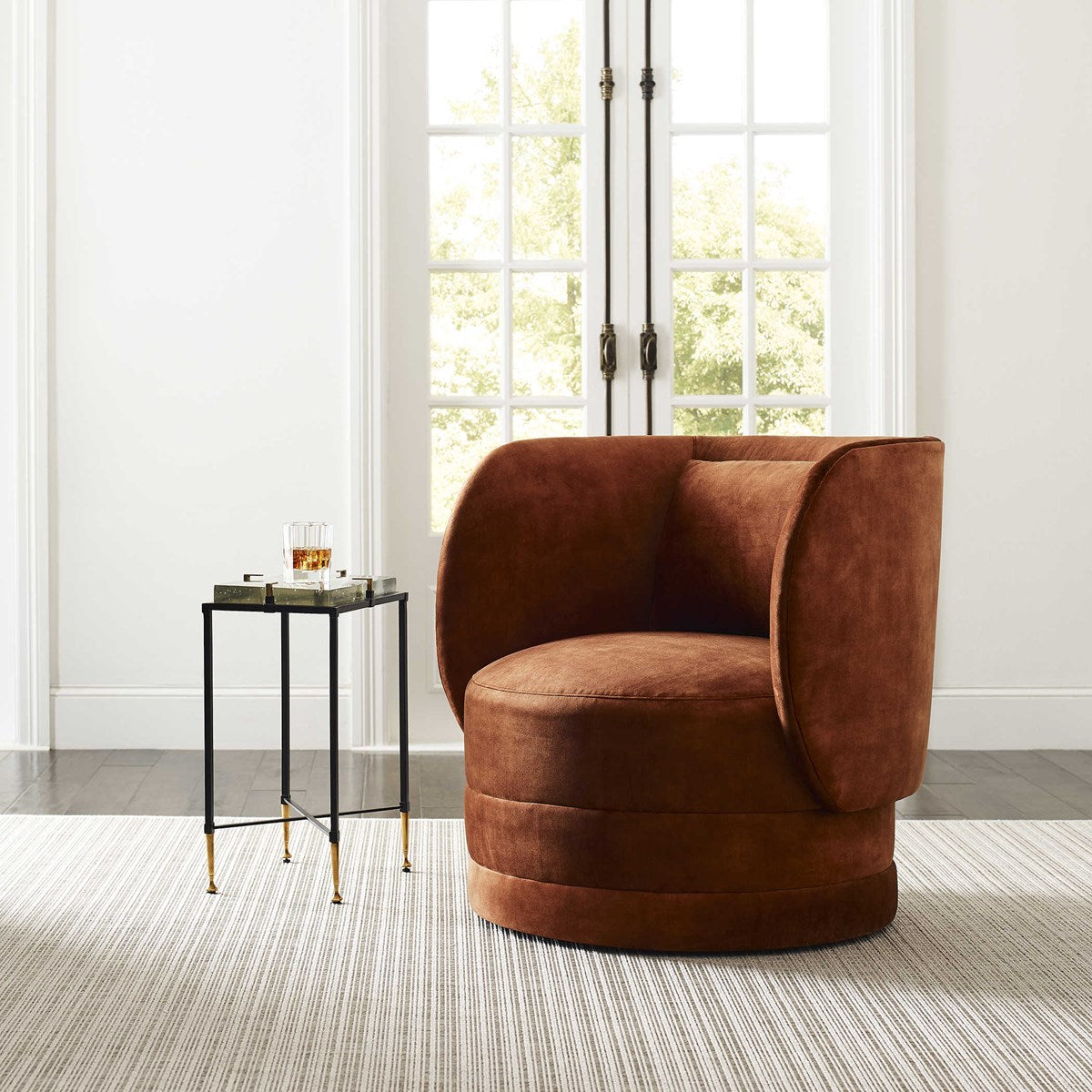 Haven Swivel Chair - Deep Copper