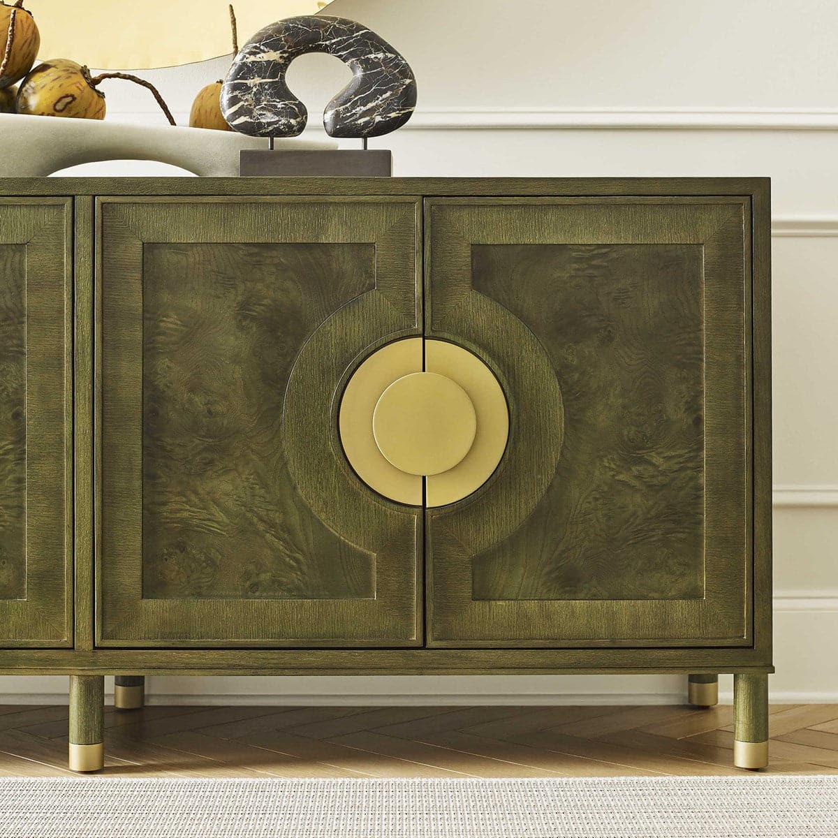 Cilla 4 Door Cabinet - Olive