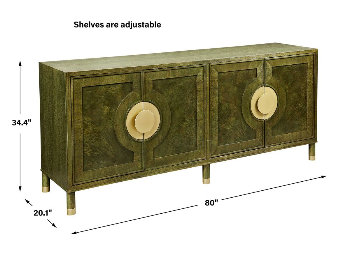 Cilla 4 Door Cabinet - Olive