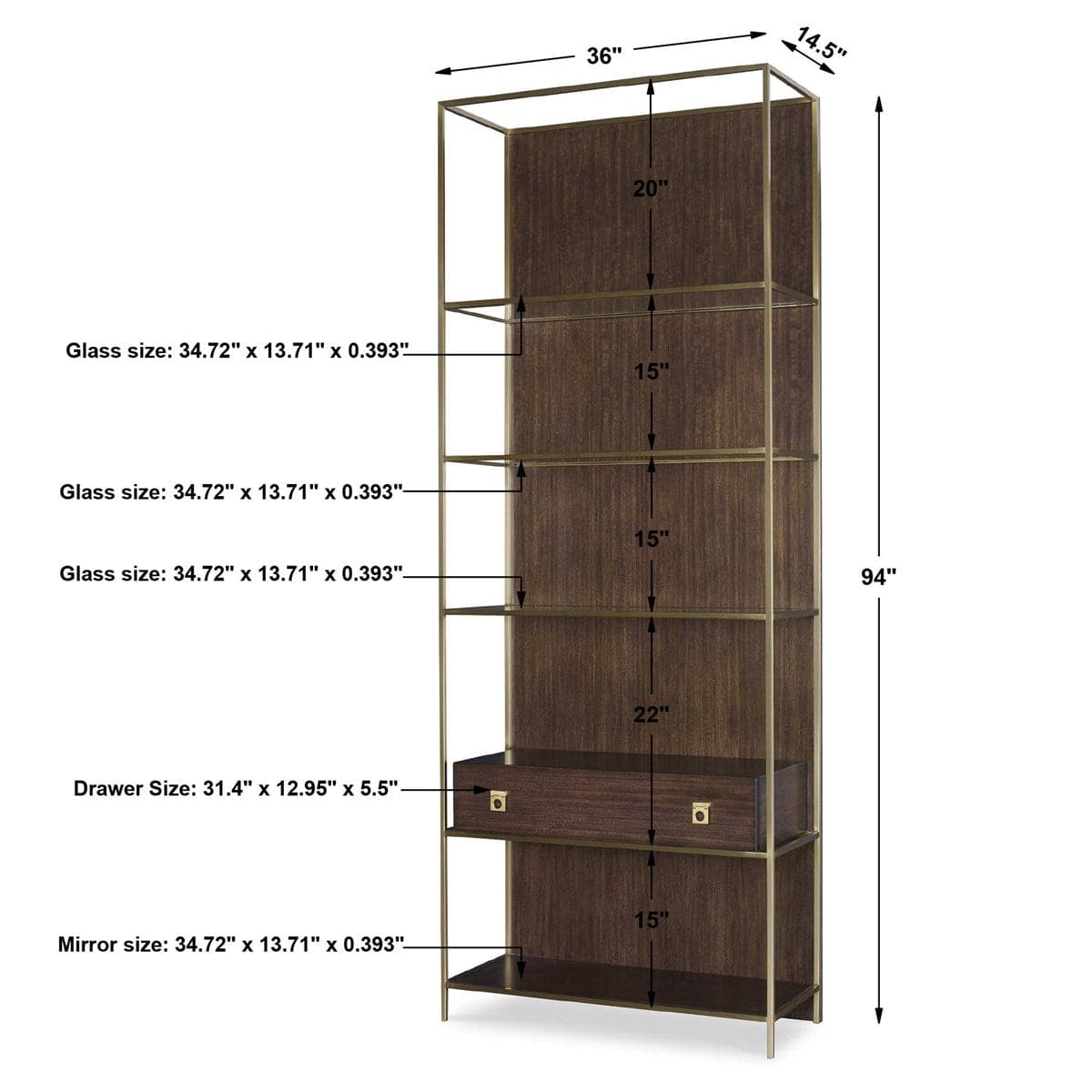 Aldous Etagere, 2 Cartons