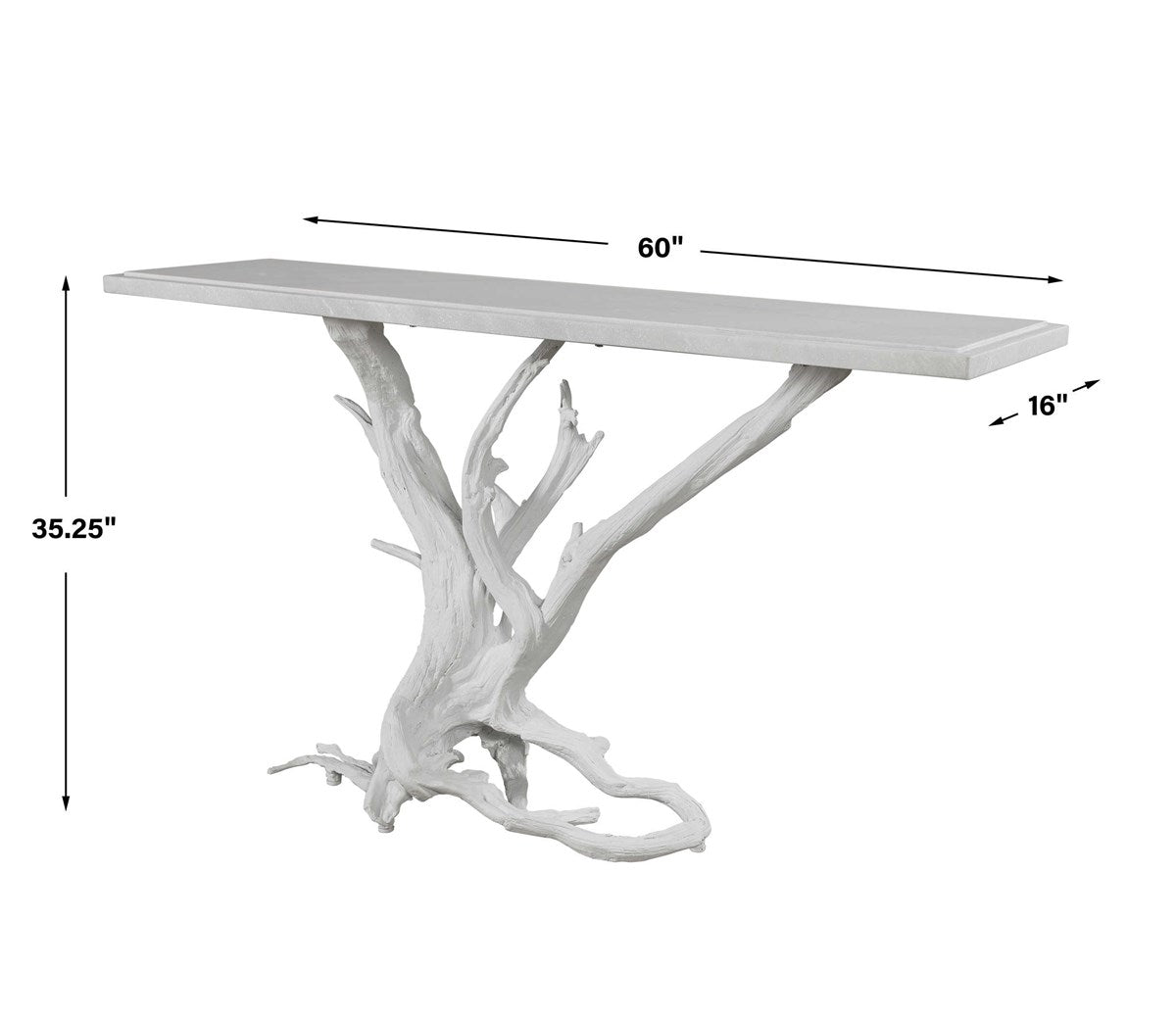 Dirk Sur Console Table - Matte White, 2 Cartons