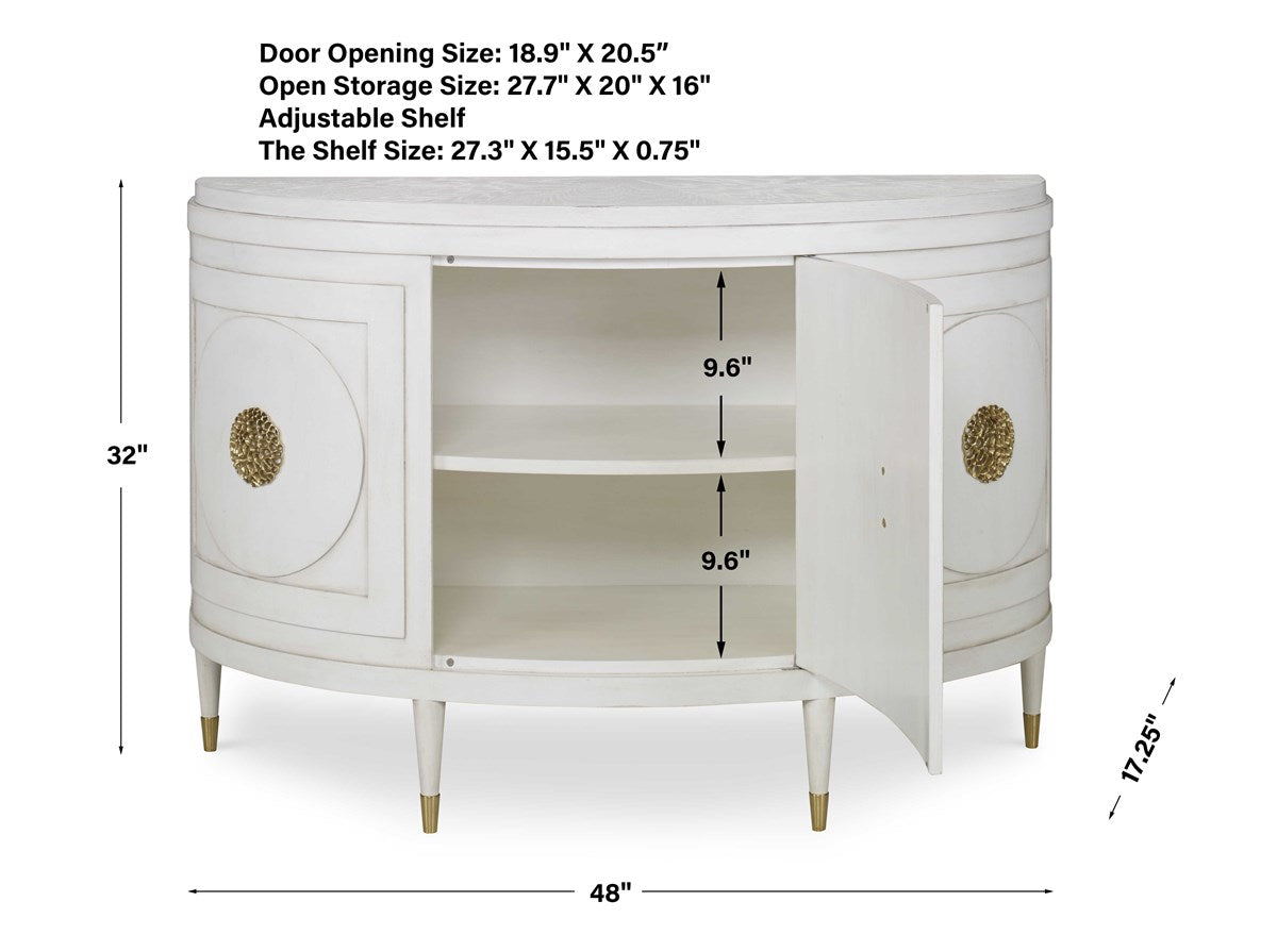 Ephrem 48 Inch Console Cabinet - White