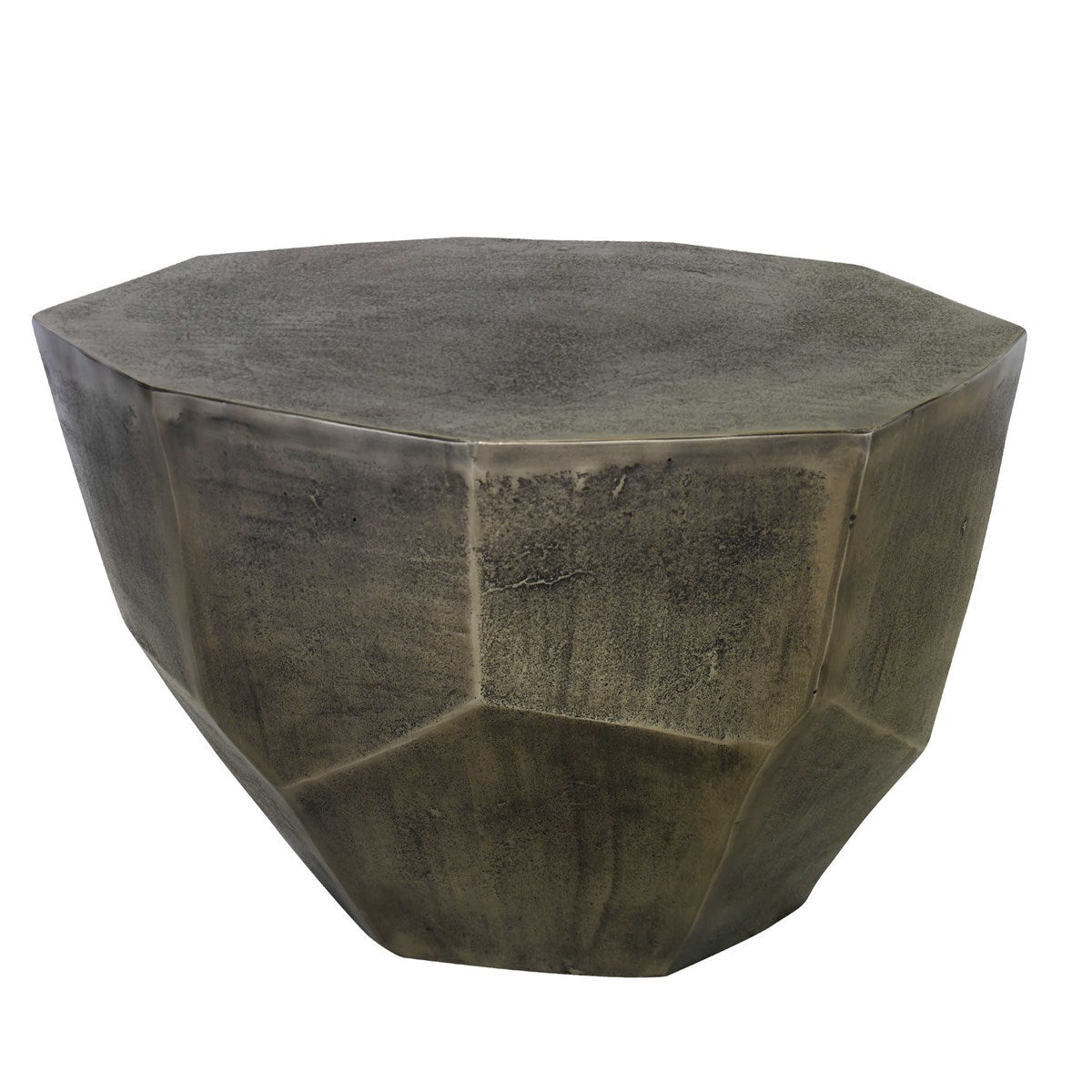 Lucian Coffee Table - Antiqued Nickel Medium