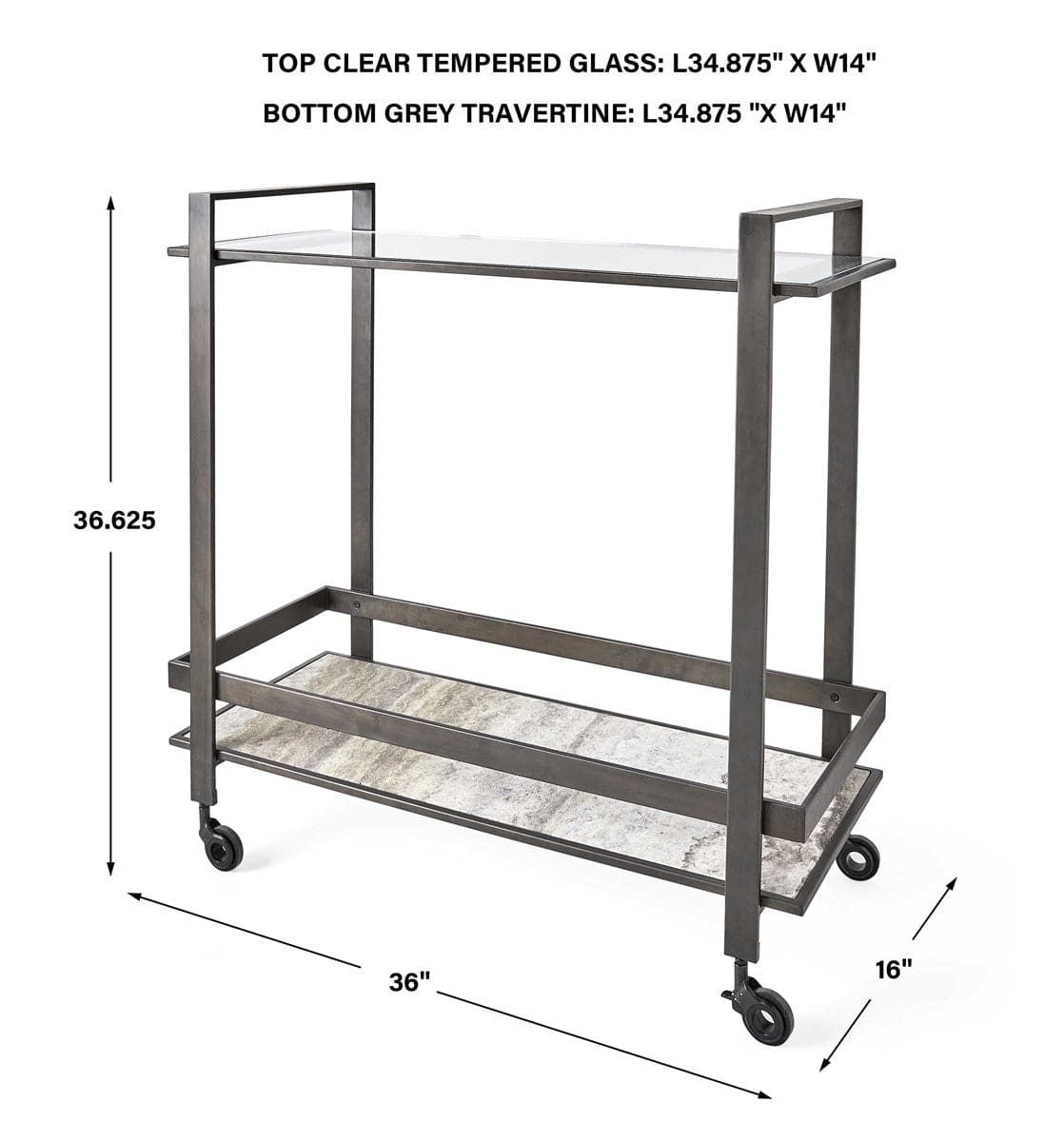 Biddie Bar Cart - Bronze