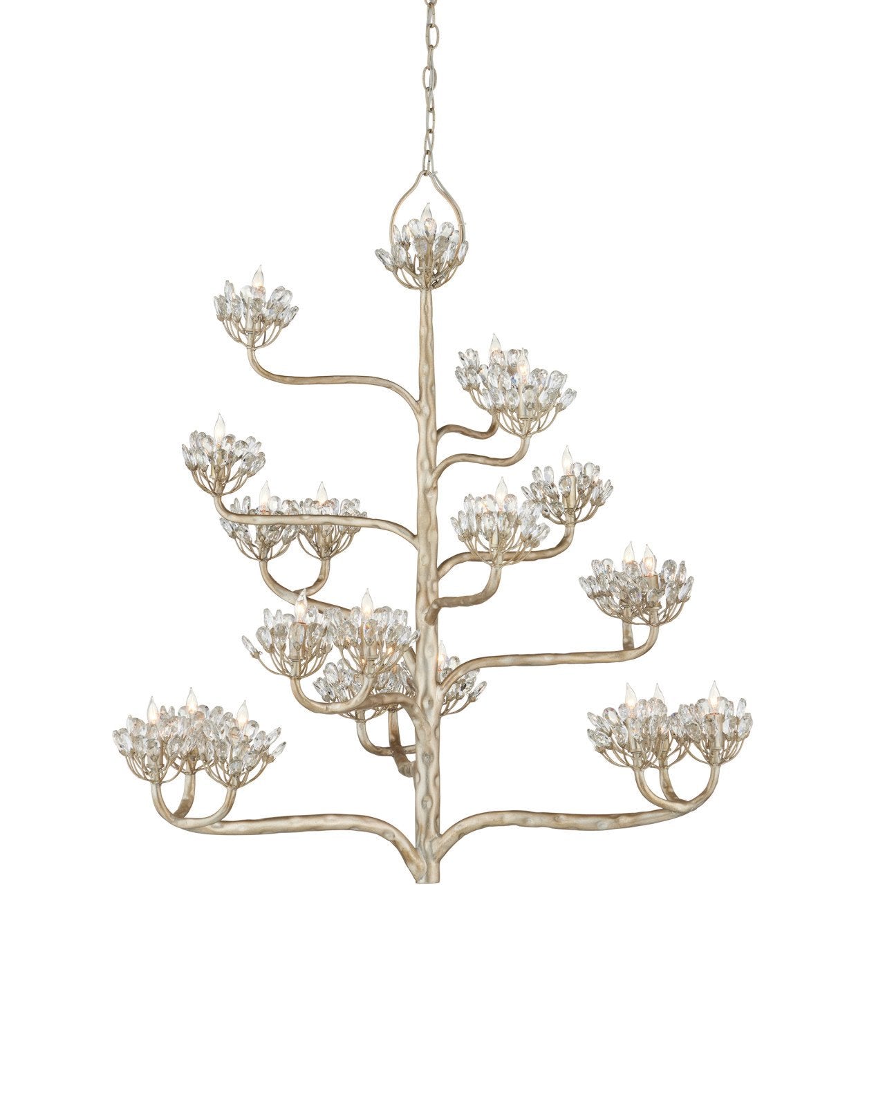 Agave Americana Silver Chandelier