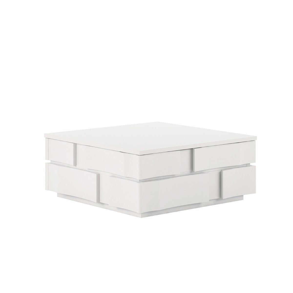 Portico Square Cocktail Table - White