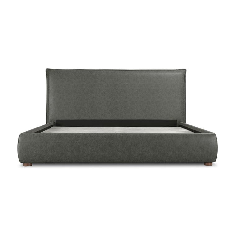 Luzon Queen Bed-Moes-MOE-RN-1129-07-BedsQueen Bed-Slate Vegan Leather-20-France and Son