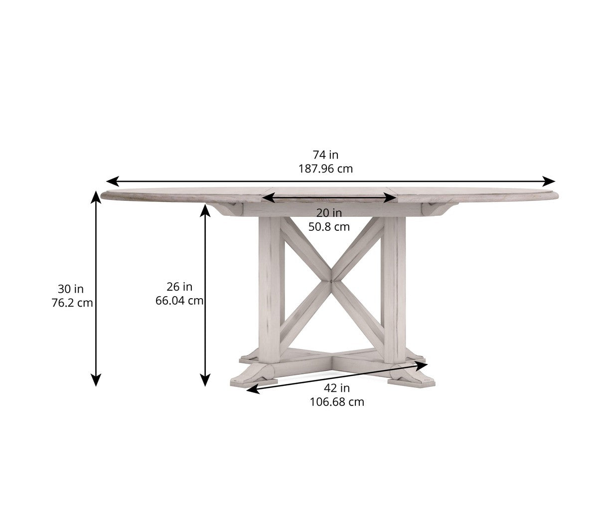 Alcove Round Dining Table - White