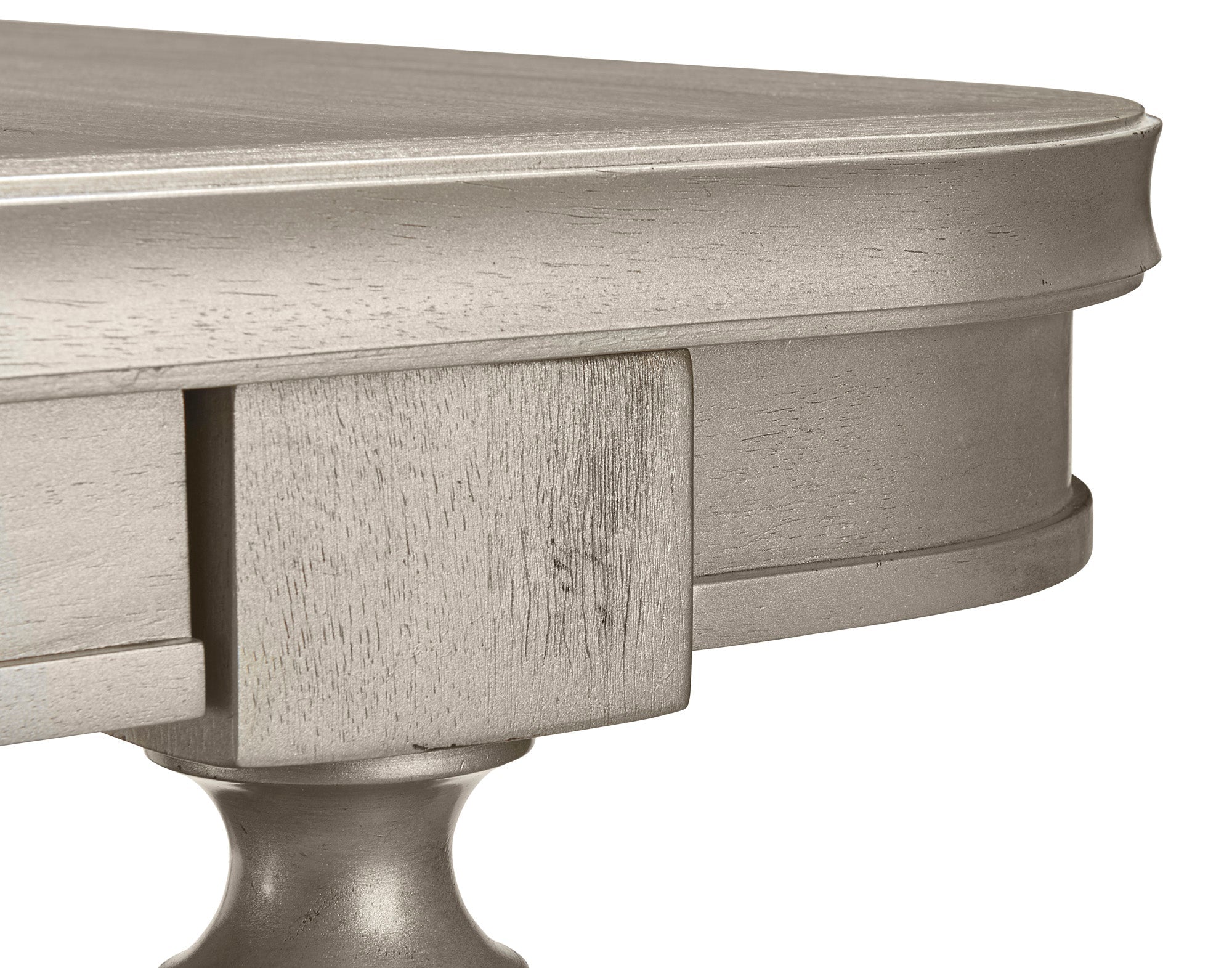 Morrissey Oldham Leg Dining Table - Bezel - Silver