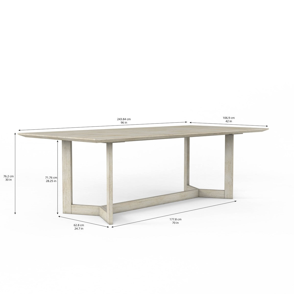 Cotiere Rectangular Dining Table - Beige