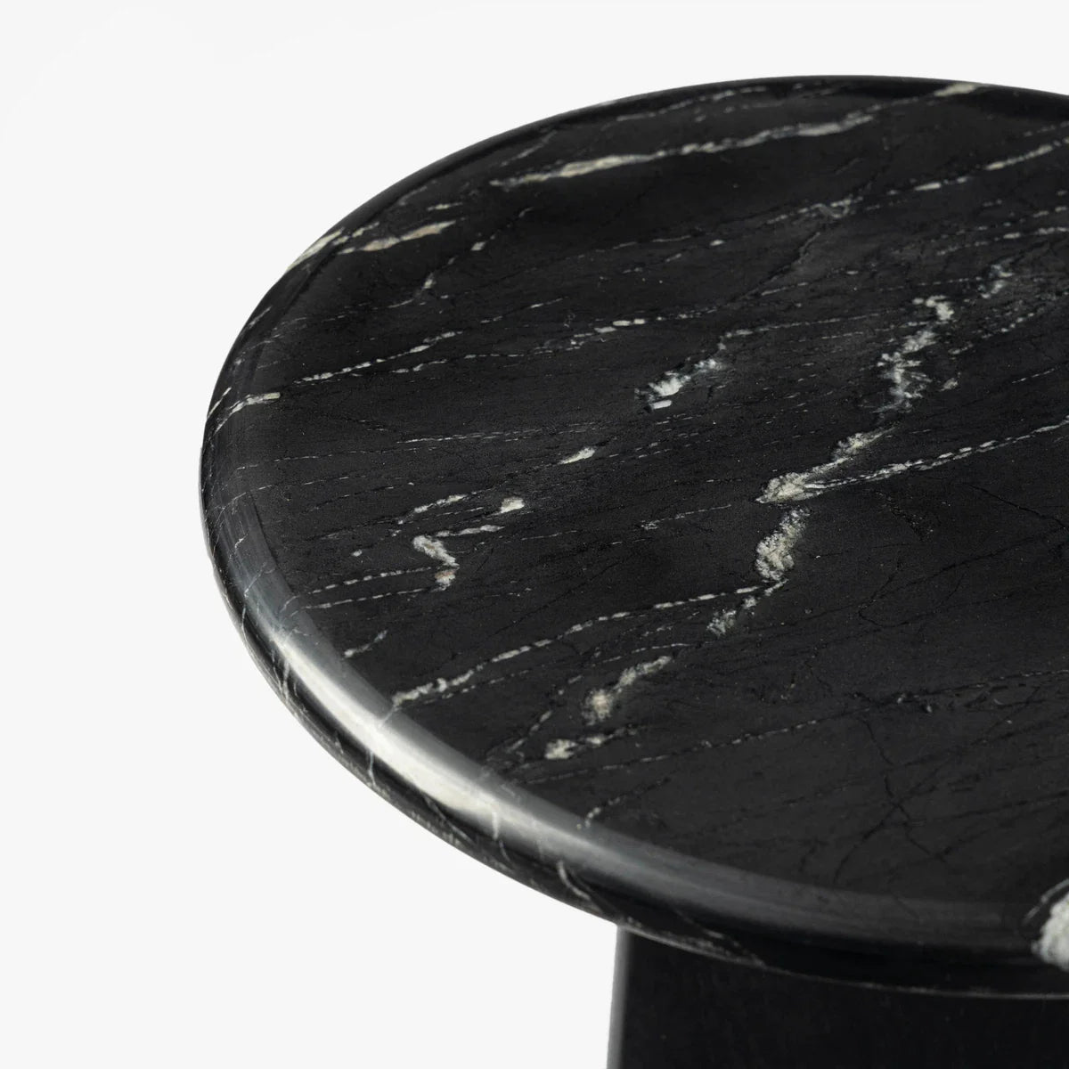 Ellen Drink Table - Black Marble / Acacia