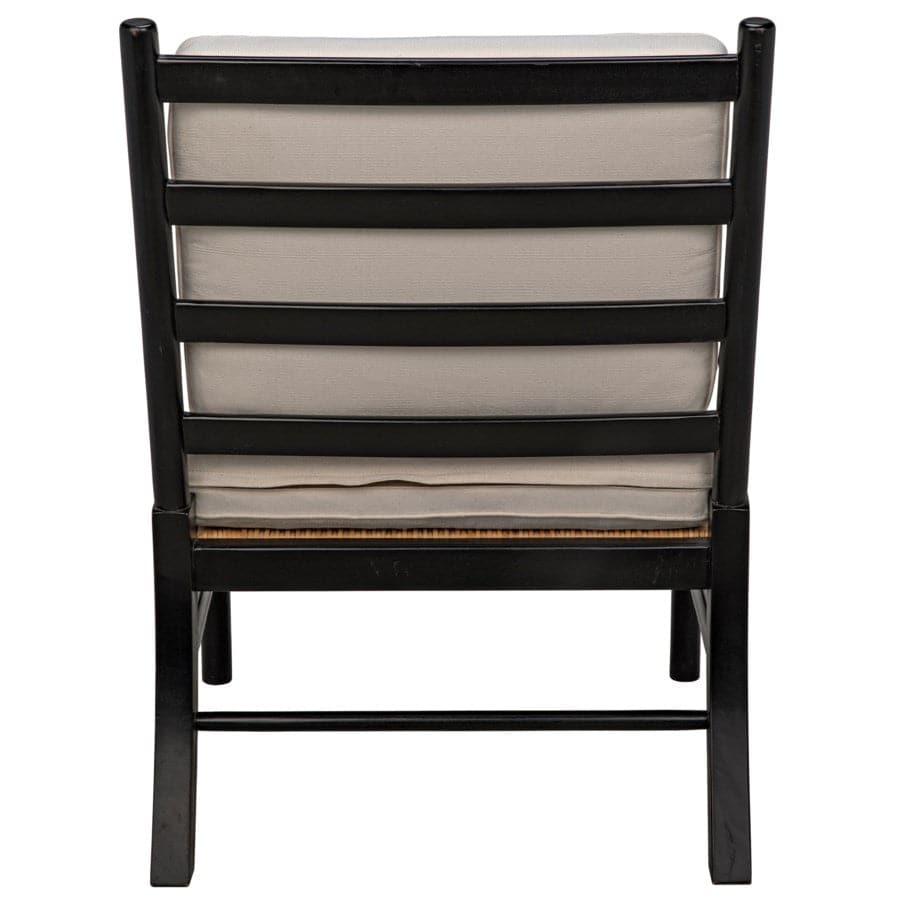 Kevin Chair, Hand Rubbed Black-Noir-NOIR-SOF204HB-Lounge Chairs-5-France and Son