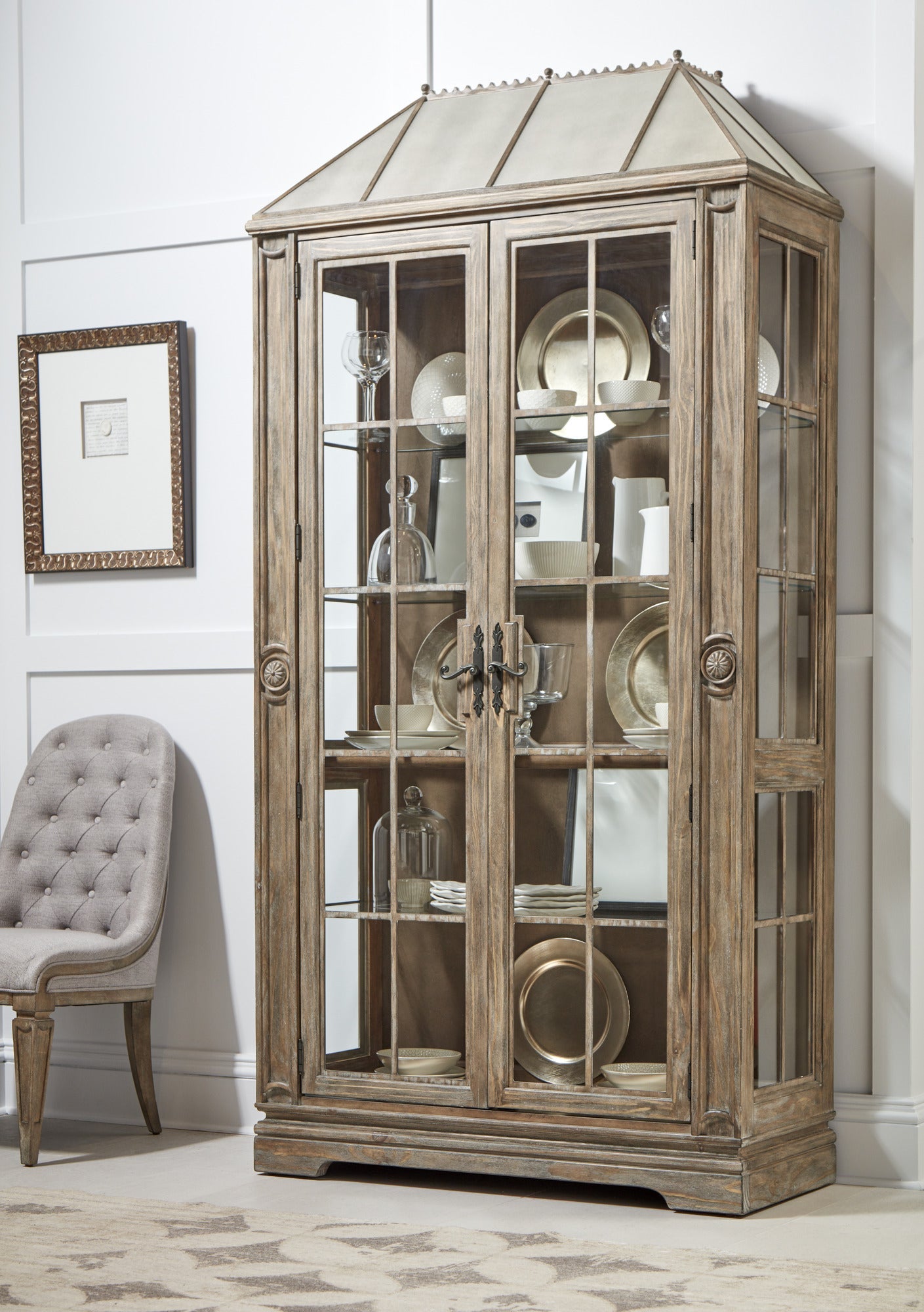 Architrave China Cabinet - Brown