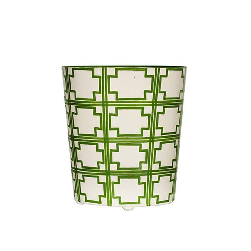 Squared Wastebasket-Worlds Away-WORLD-WBSQUAREDGR-Baskets & BoxesGreen-3-France and Son