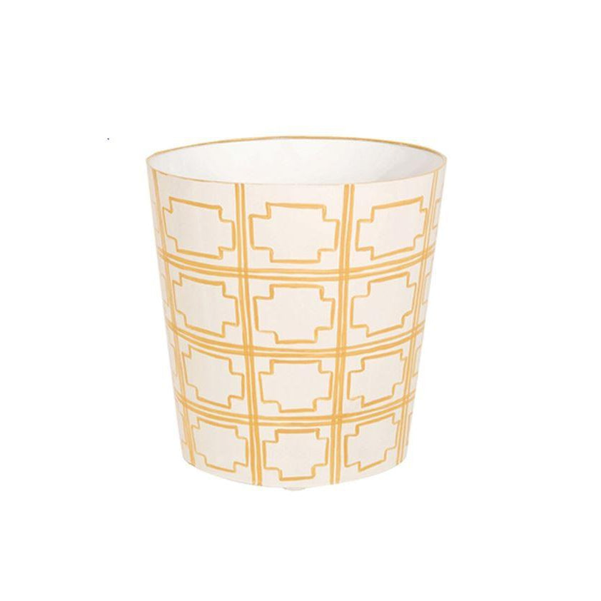 Squared Wastebasket-Worlds Away-WORLD-WBSQUAREDY-Baskets & BoxesYellow-5-France and Son