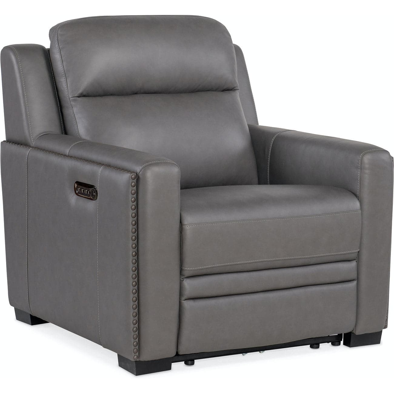 McKinley Power Recliner with Power Headrest & Lumbar-Hooker-HOOKER-SS105-PHL1-095-Lounge ChairsGrey-1-France and Son