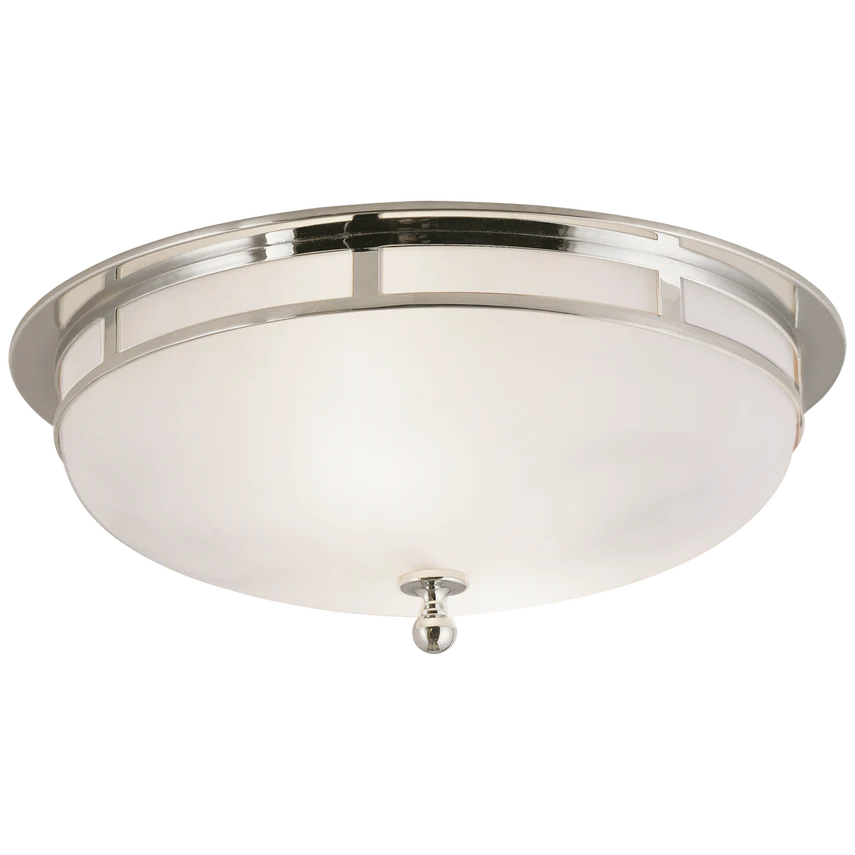 Oriana Flush Mount - Large-Visual Comfort-VISUAL-SS 4011PN-FG-Flush MountsPolished Nickel-Frosted Glass-5-France and Son