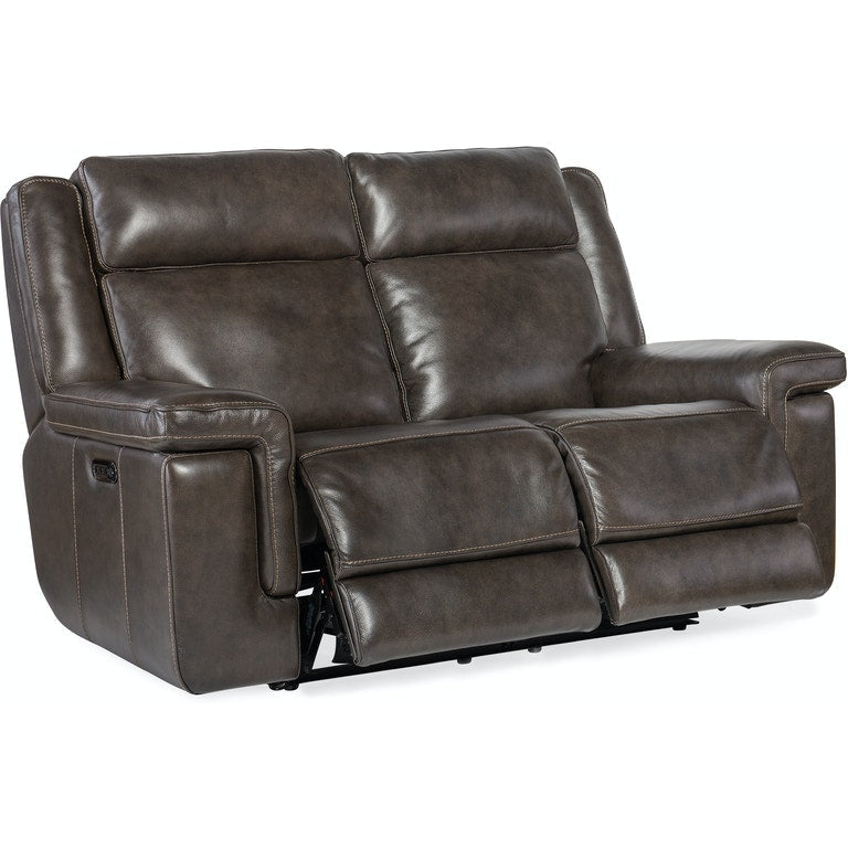 Montel Lay Flat Power Loveseat with Power Headrest & Lumbar-Hooker-HOOKER-SS705-PHL2-047-Lounge ChairsBlack-8-France and Son