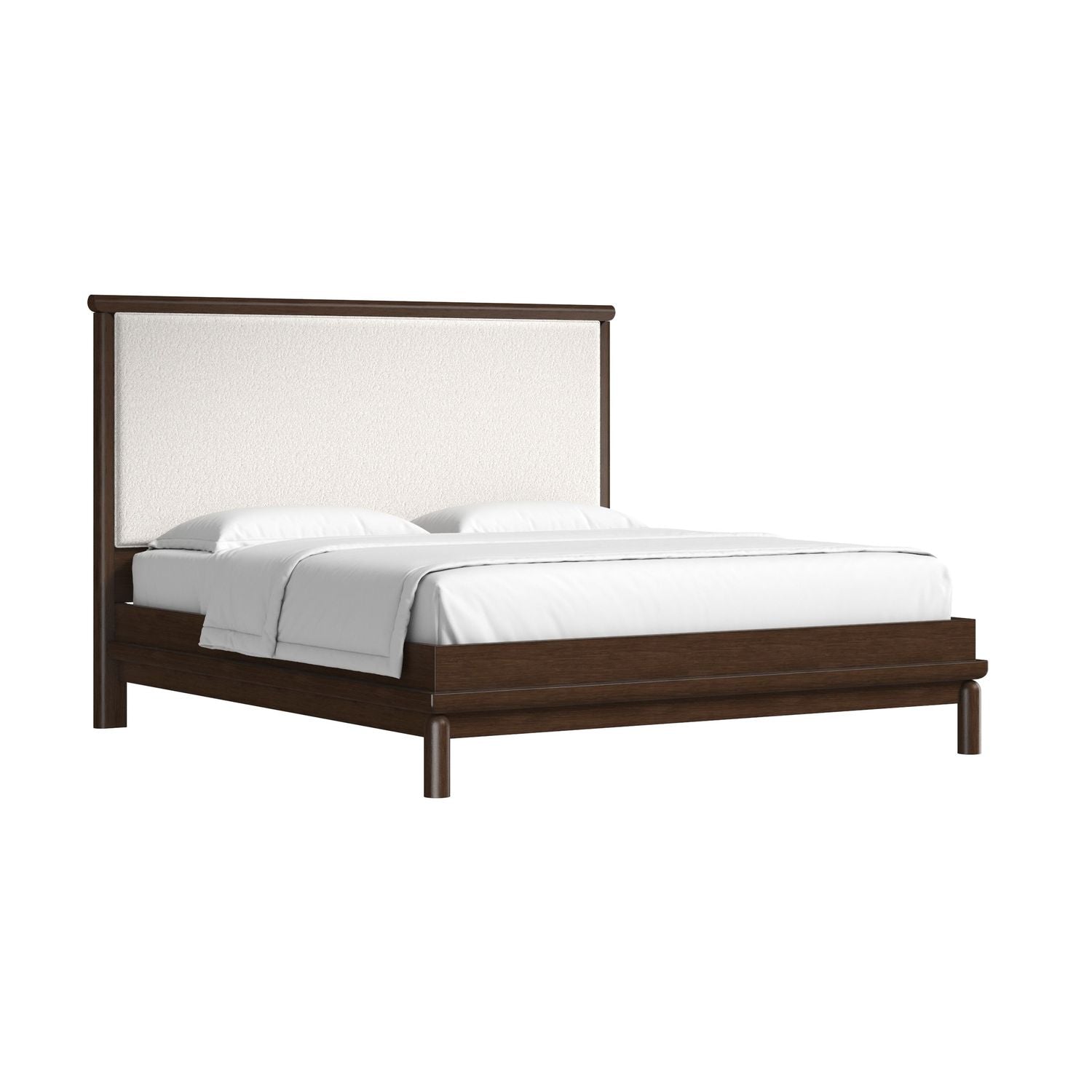 Verge King Upholstered Bed — Handcrafted Walnut