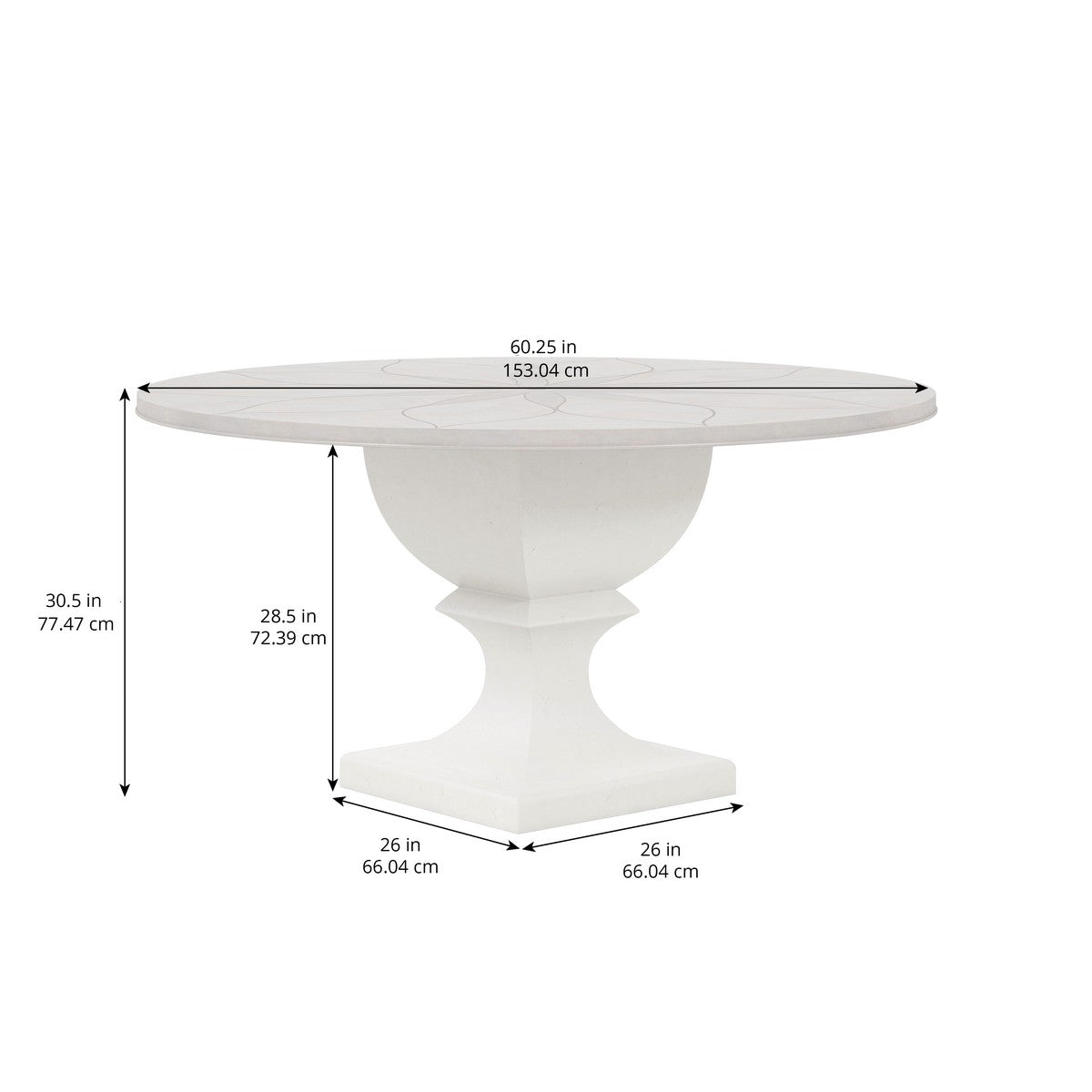 Mezzanine Round Dining Table - Grey