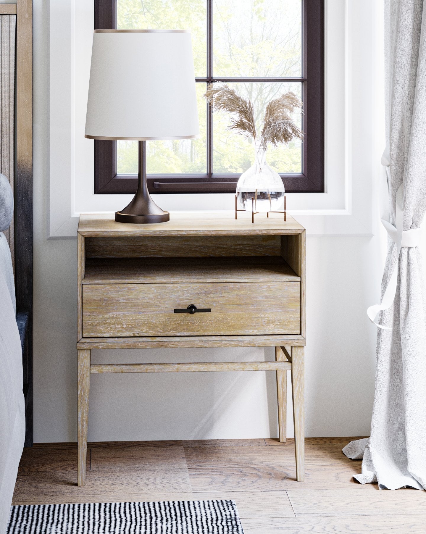 Frame Small Nightstand - Brown