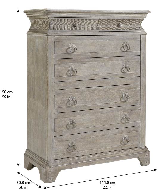 Summer Creek Light Keeper's Drawer Chest - Grey