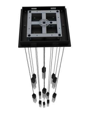 The Original Glacier Snow Avenue Collection Black 13 Light Pendant Fixture Black 13