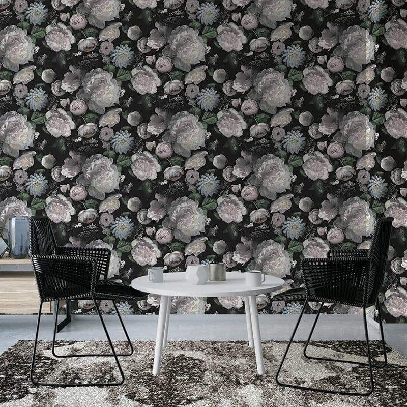 Moody Floral Peel And Stick Wallpaper-Tempaper & Co.-Tempaper-TE573-Wall Paper-5-France and Son