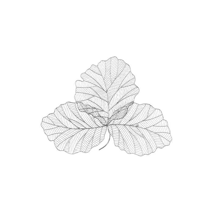 Tri Leaf Wall Art-Phillips Collection-PHIL-TH100855-Wall ArtSilver/Black-Small-1-France and Son