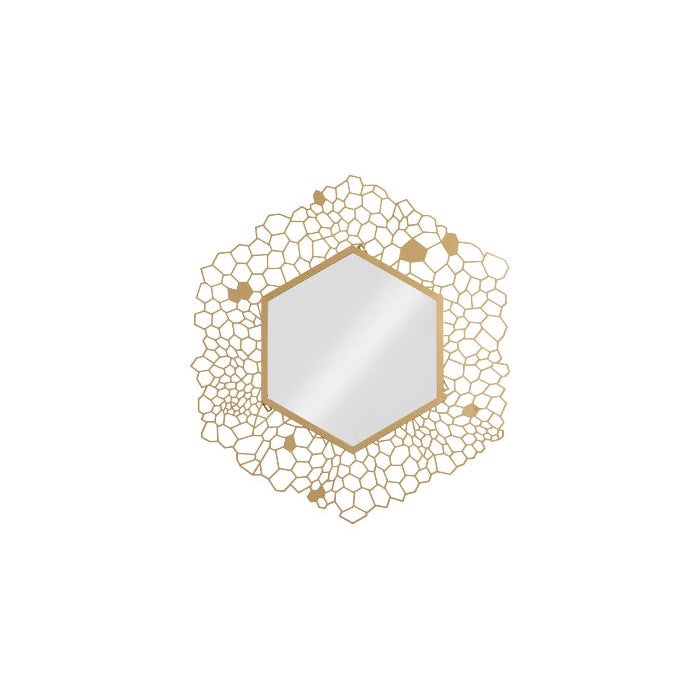 Hexagon Honeycomb Mirror Brass-Phillips Collection-PHIL-TH107116-Mirrors-1-France and Son